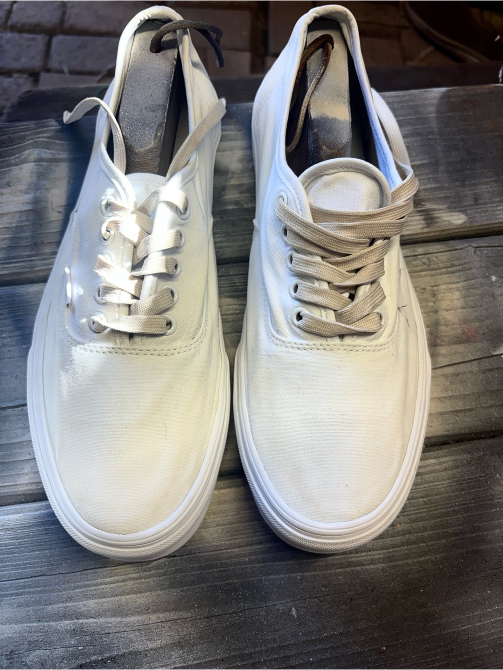 White Vans Authentic sneakers #skateboarding #classic size 12